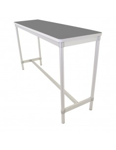 GoPak Enviro Indoor High Table Storm GreyAluminium Frame. Storm Grey Top. 1010(H) x 500(W) x 1800(D)mm