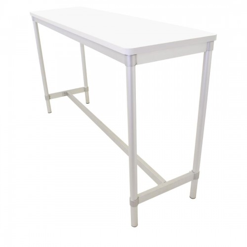 GoPak Enviro Indoor High Table WhiteAluminium Frame. White Top. 1010(H) x 500(W) x 1800(D)mm