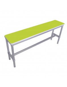 GoPak Enviro Indoor High Bench Bright GreenAluminium Frame. Bright Green Top. 710(H) x 330(W) x 1600(D)mm