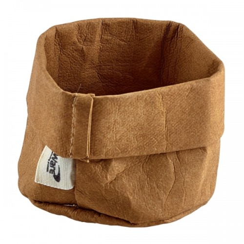 Brown Washable Paper Bag 7 Dia x 6cm (H)