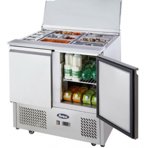 Atosa Ice-A-Cool Sliding Lid Saladette 2 Door