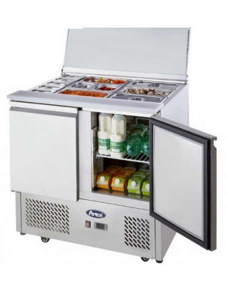 Atosa Ice-A-Cool Sliding Lid Saladette 2 Door