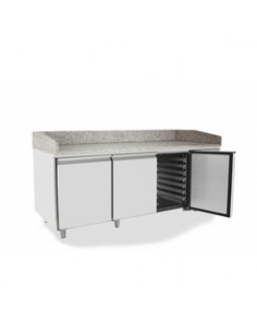 Atosa EPF3485 3 Door Marble Top Pizza Counter 2