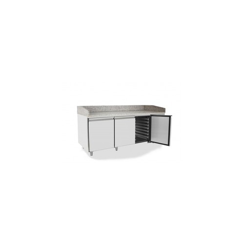 Atosa EPF3485 3 Door Marble Top Pizza Counter