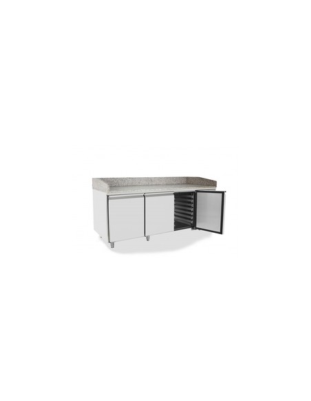 Atosa EPF3485 3 Door Marble Top Pizza Counter