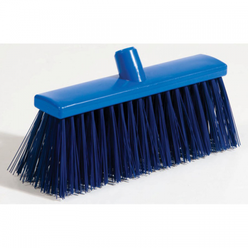 Professional Hygiene Broom Head Stiff Blue 28cm