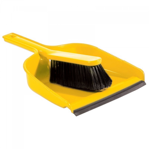 Dustpan With Brush Yellow