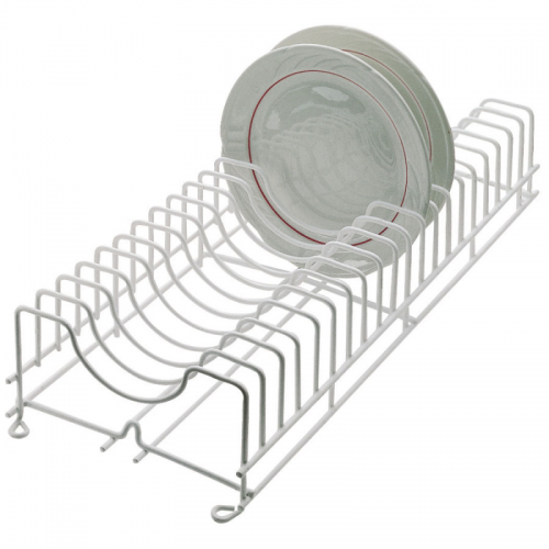 Plate Rack Plastic Coated Wire Holds 20 Plates