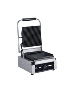 Single Contact Grill Small, Ribbed Top & Bottom