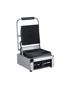 Single Contact Grill Small, Ribbed Top & Bottom