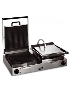 Lincat Lynx 400 LPG2 Electric Twin Panini Grill Ribbed Upper And Lower Plates - CD425
