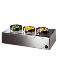 Lincat Lynx 400 LRB3 Bain Marie 3 Round Pots Dry Heat