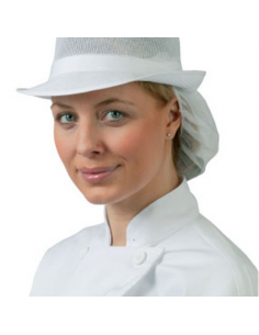 Mesh Hat With Snood Headwear White M