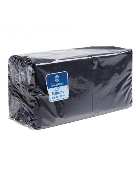 Black Cocktail Napkins