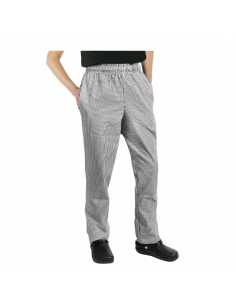 Vegas Small Black & White Check Chefs Trousers