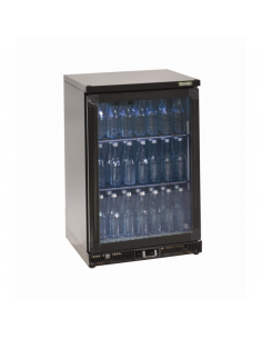 Gamko Bottle Cooler - Single Hinged Door 150 Ltr Black