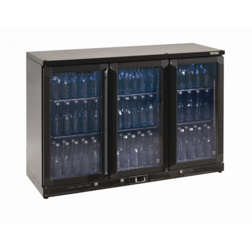 Gamko Bottle Cooler - Triple Hinged Door 315 Ltr Black