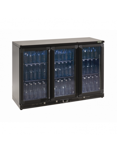 Gamko Bottle Cooler - Triple Hinged Door 315 Ltr Black