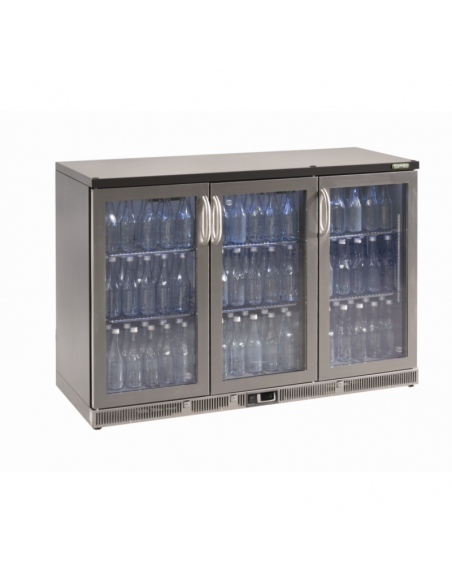 Gamko Bottle Cooler - Triple Hinged Door 315 Ltr Stainless Steel