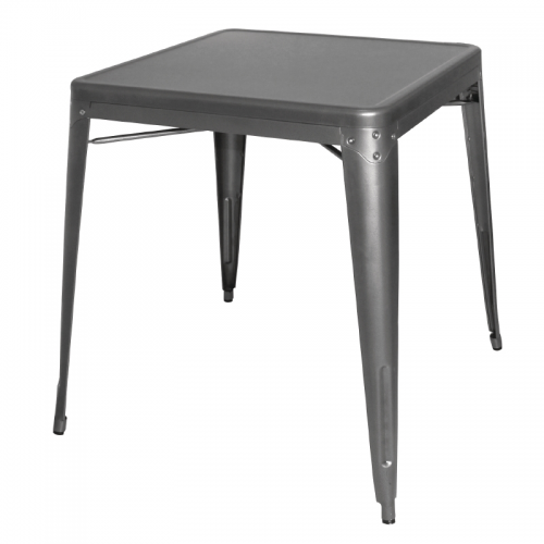 Gun Metal Grey Steel Bistro Table