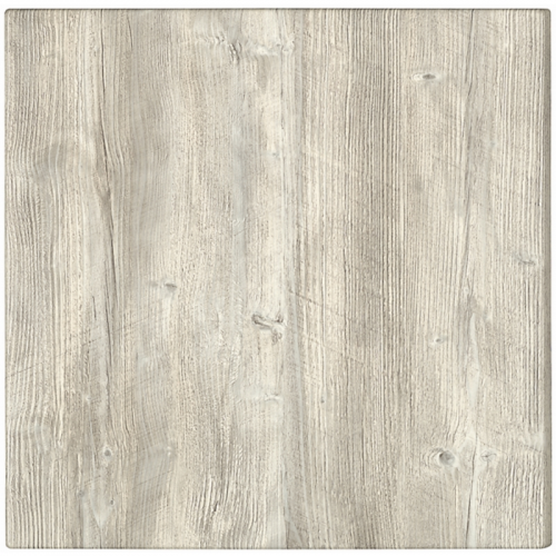 Werzalit Square Table Top Ponderosa White 600mm