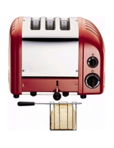 Dualit 2 + 1 Combi Vario 3 Slice Toaster Red