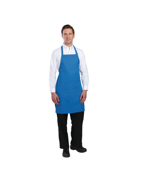 Colour by Chef Works Bib Apron Blue