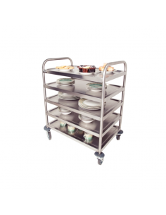Craven 5 Level General Purpose And Cleaning Trolley With Brakes