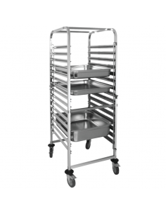 Vogue Gastronorm Racking Trolley 15 Level