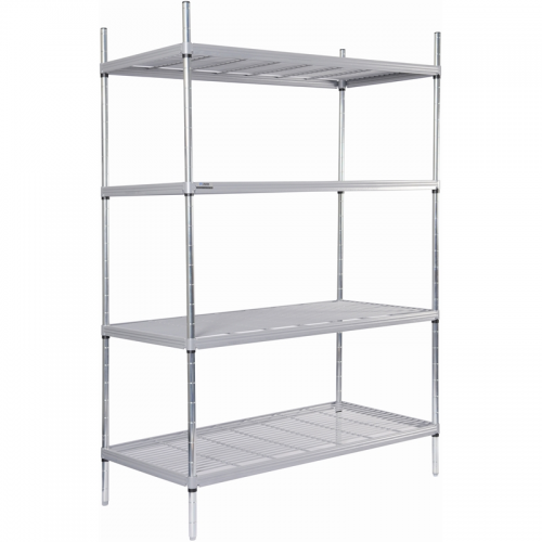4 Tier Nylon Coated Wire Shelving 1700x 1175x 391mm