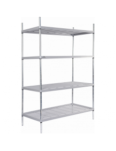 4 Tier Nylon Coated Wire Shelving 1700x 1175x 491mm