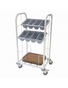 Craven Two Tier Cutlery & Tray Dispense Trolley