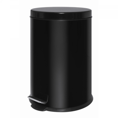 Black Stainless Steel Pedal Bin