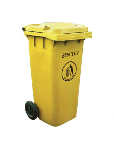 Yellow Wheelie Bin 120Ltr