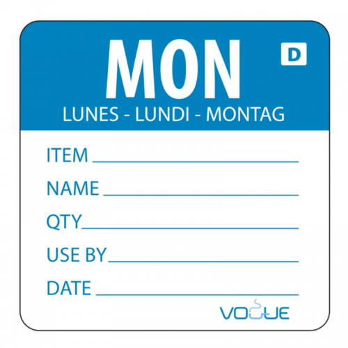 Vogue Dissolvable Blue Monday Labels