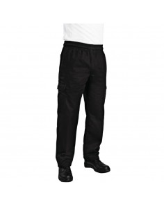 Chef Works Slim Fit Cargo Trousers Black XXL