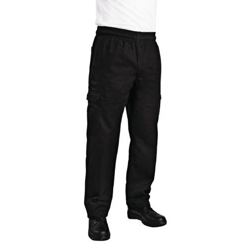 Chef Works Slim Fit Cargo Trousers Black XXL