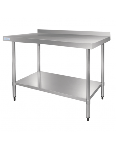 Vogue Stainless Steel Table with Upstand 600mm