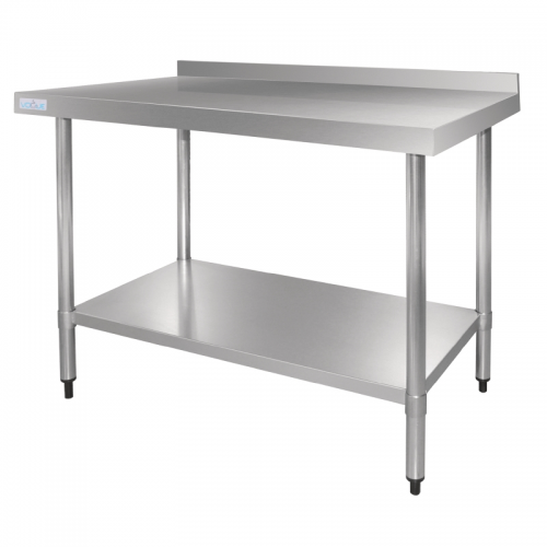 Vogue Stainless Steel Table with Upstand 1500mm