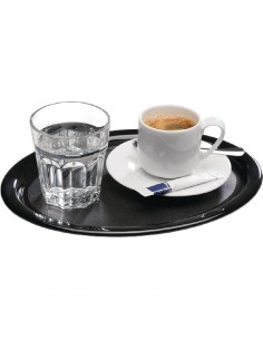 APS Melamine Serving Tray Black 11in