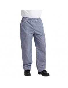 Whites Vegas Chefs Trousers Small Blue and White Check S