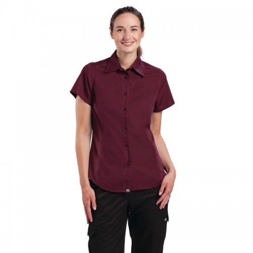 Chef Works Ladies Cool Vent Chefs Shirt Merlot M