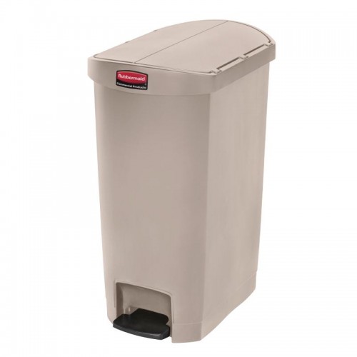 Rubbermaid Slim Jim Step on Side Pedal Beige 50Ltr