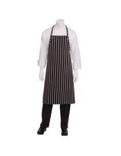 Chef Works Premium Woven Apron Black and White Stripe