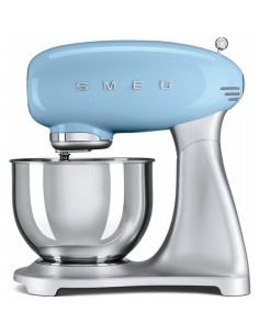 Smeg SMF01PBUK 50's Retro Style Commercial Food Mixer 4.8 Litre Pastel Blue 5 Year Warranty