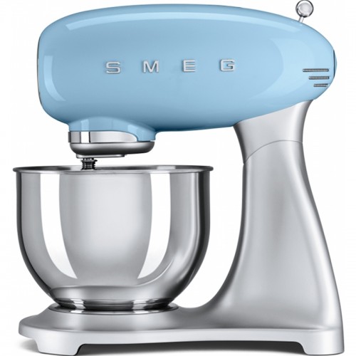 Smeg SMF01PBUK 50's Retro Style Commercial Food Mixer 4.8 Litre Pastel Blue 5 Year Warranty