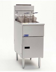 Pitco SG14S single tank gas fryer - 21 litre