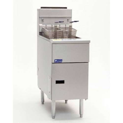 Pitco SG14S single tank gas fryer - 21 litre