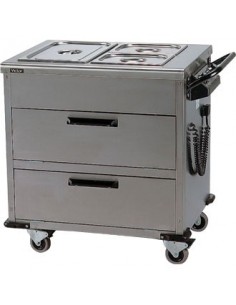 Victor Ambassador Junior AMB2 HotKold Stainless Steel Service Trolley