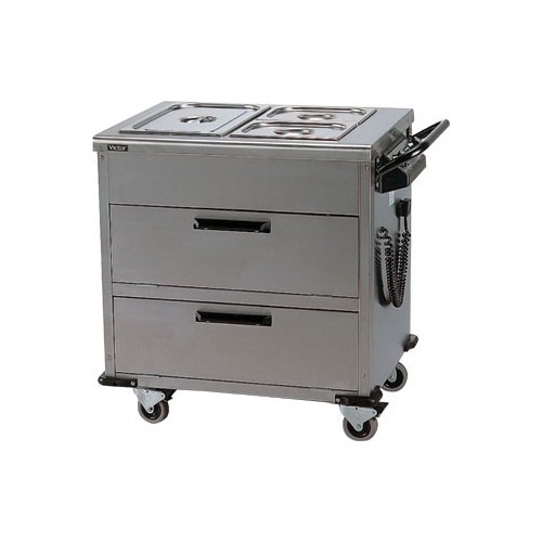 Victor Ambassador Junior AMB2 HotKold Stainless Steel Service Trolley